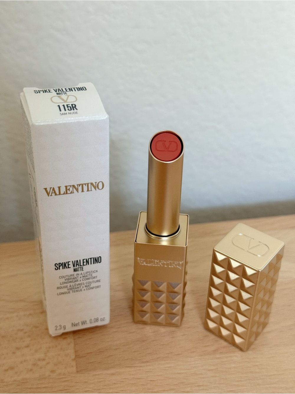 Valentino Spike Matte Lipstick in Shade 115R - 5am Nude